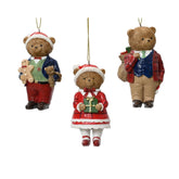 Decors Polyresin Bear Hanger 11cm - 3 Assorted